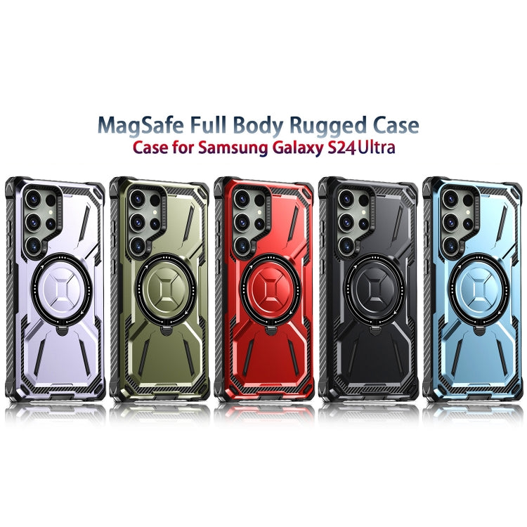 For Samsung Galaxy S24 Ultra 5G Armor Series Holder Phone Case(Red) - Galaxy S24 Ultra 5G Cases by PMC TechLife | Online Shopping South Africa | PMC TechLife