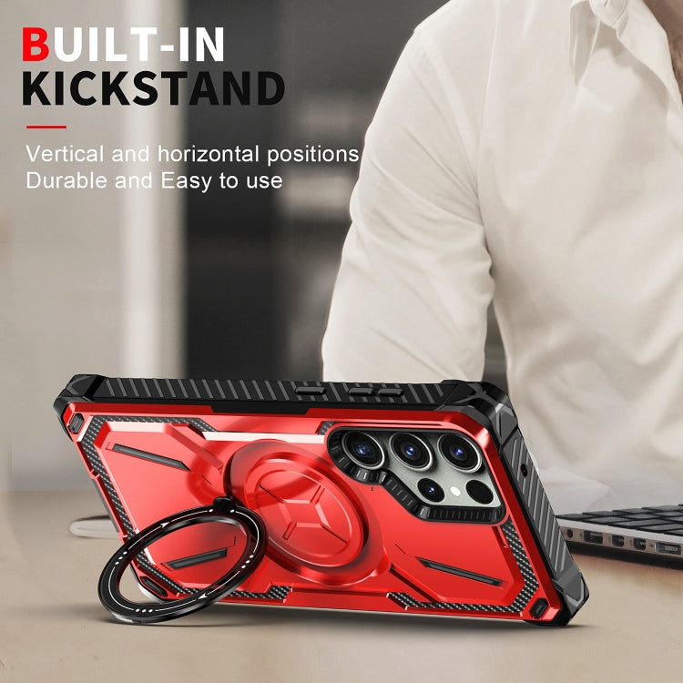 For Samsung Galaxy S24 Ultra 5G Armor Series Holder Phone Case(Red) - Galaxy S24 Ultra 5G Cases by PMC TechLife | Online Shopping South Africa | PMC TechLife