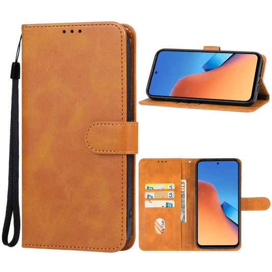 For Xiaomi Redmi 12 Leather Phone Case(Brown) - Xiaomi Cases by PMC Jewellery | Online Shopping South Africa | PMC Jewellery | Buy Now Pay Later Mobicred