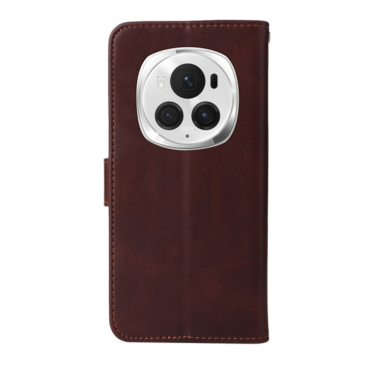 For Honor Magic6 Pro Classic Calf Texture Flip Leather Phone Case(Brown) - Honor Cases by PMC Jewellery | Online Shopping South Africa | PMC Jewellery | Buy Now Pay Later Mobicred