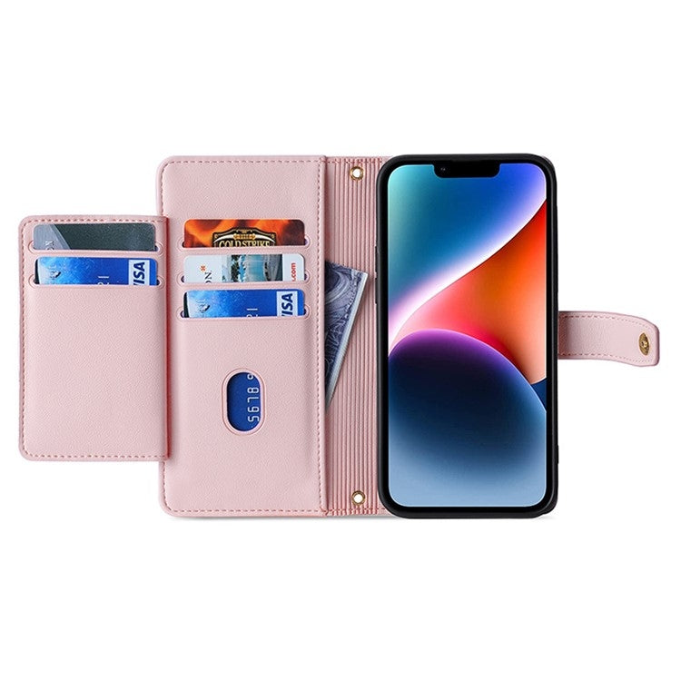 For Honor Magic6 Pro 5G Sheep Texture Cross-body Zipper Wallet Leather Phone Case(Pink) - Honor Cases by PMC Jewellery | Online Shopping South Africa | PMC Jewellery | Buy Now Pay Later Mobicred