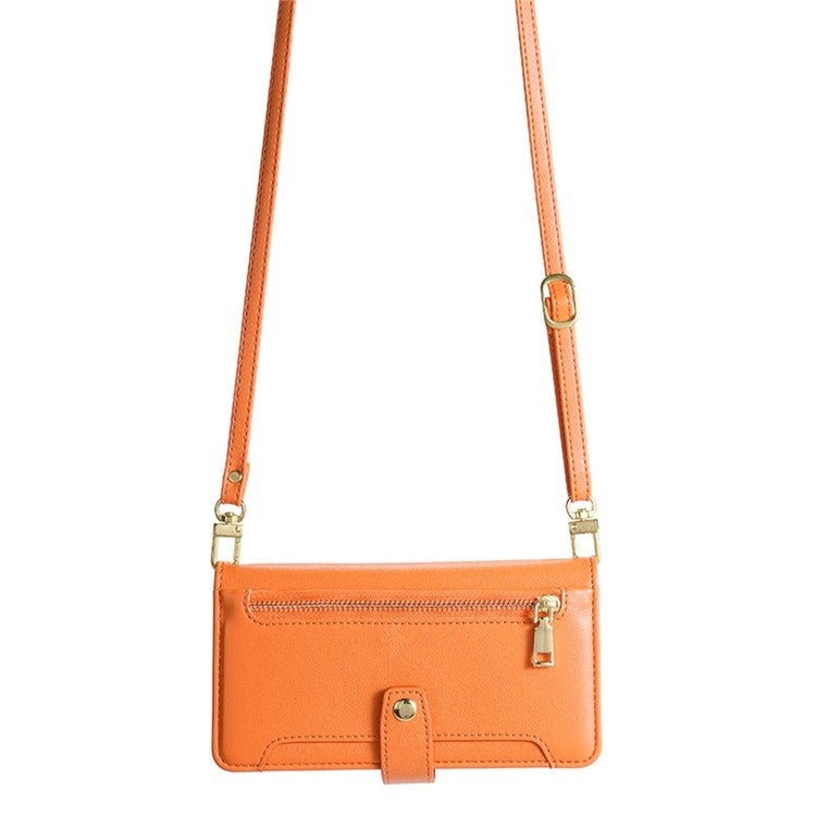 For Honor Magic6 5G Sheep Texture Cross-body Zipper Wallet Leather Phone Case(Orange) - Honor Cases by PMC TechLife | Online Shopping South Africa | PMC TechLife | Buy Now Pay Later Mobicred