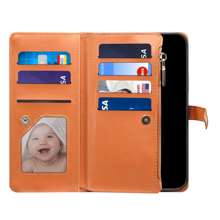 For Google Pixel 8 Pro ESEBLE Star Series Lanyard Zipper Wallet RFID Leather Case(Brown) - Google Cases by ESEBLE | Online Shopping South Africa | PMC TechLife | Buy Now Pay Later Mobicred