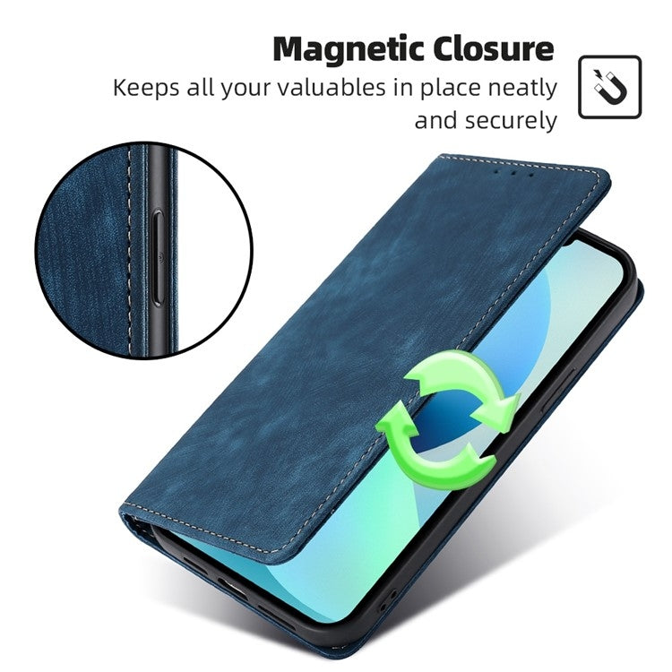 For Huawei Pura 70 Ultra RFID Anti-theft Brush Magnetic Leather Phone Case(Blue) - Huawei Cases by PMC Jewellery | Online Shopping South Africa | PMC Jewellery | Buy Now Pay Later Mobicred