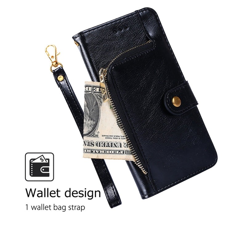 For vivo Y03 4G Zipper Bag Leather Phone Case(Black) - vivo Cases by PMC TechLife | Online Shopping South Africa | PMC TechLife | Buy Now Pay Later Mobicred
