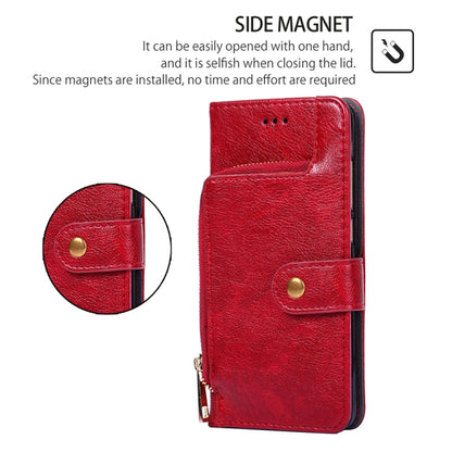 For Huawei Pura 70 5G Zipper Bag Leather Phone Case(Red) - Huawei Cases by PMC Jewellery | Online Shopping South Africa | PMC Jewellery | Buy Now Pay Later Mobicred