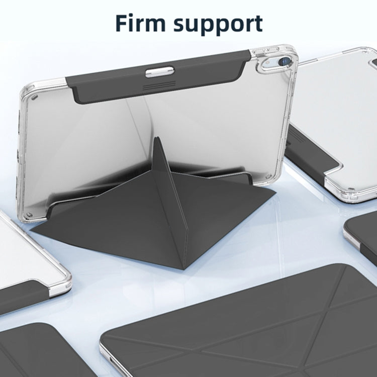 For iPad 10.2 2021 / 2020 / 2019 Mutural Deformation Stand Smart Leather Tablet Case(Black) - free shipping - PMc TechLife - Order now!