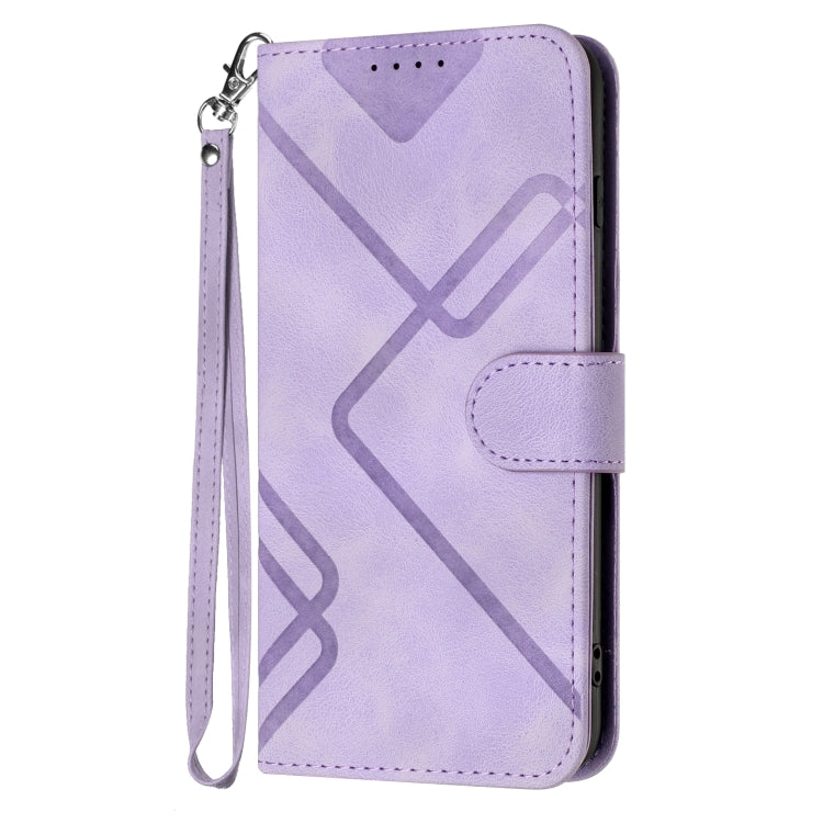For Xiaomi 13 Pro Line Pattern Skin Feel Leather Phone Case(Light Purple) - 13 Pro Cases by PMC TechLife | Online Shopping South Africa | PMC TechLife | Buy Now Pay Later Mobicred