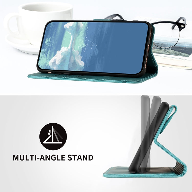 For Xiaomi 14 Pro Line Pattern Skin Feel Leather Phone Case(Light Blue) - 14 Pro Cases by PMC TechLife | Online Shopping South Africa | PMC TechLife | Buy Now Pay Later Mobicred