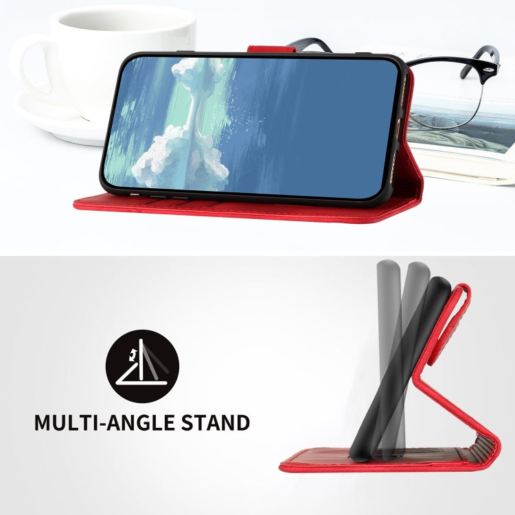 For Xiaomi Redmi Note 13 Pro 4G Line Pattern Skin Feel Leather Phone Case(Red) - Note 13 Pro Cases by PMC TechLife | Online Shopping South Africa | PMC TechLife | Buy Now Pay Later Mobicred