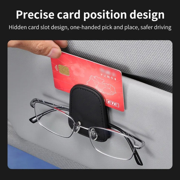 Car Sun Visor Glasses Holder Multifunctional Card Clip Storage Rack(Black) - Sunglasses & Glasses Clips by PMC TechLife | Online Shopping South Africa | PMC TechLife | Buy Now Pay Later Mobicred
