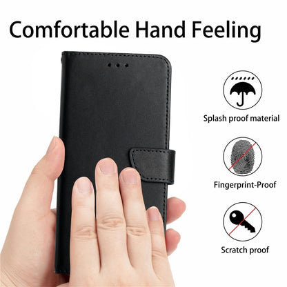 For vivo Y03 4G Genuine Leather Fingerprint-proof Flip Phone Case(Black) - vivo Cases by PMC Jewellery | Online Shopping South Africa | PMC Jewellery | Buy Now Pay Later Mobicred