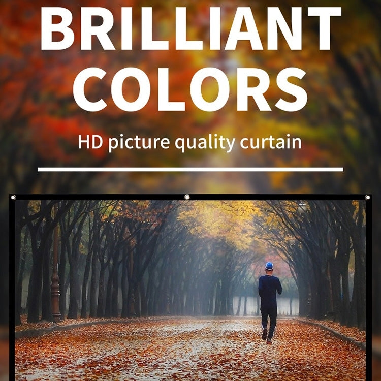 Simple Folding Thin Polyester Projector Film Curtain, Size:150 inch 16:9 - Film Curtains by PMC TechLife | Online Shopping South Africa | PMC TechLife | Buy Now Pay Later Mobicred