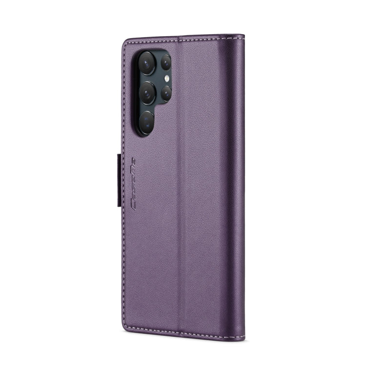 For Samsung Galaxy S22 Ultra 5G CaseMe 023 Butterfly Buckle Litchi Texture RFID Anti-theft Leather Phone Case(Pearly Purple) - Galaxy S22 Ultra 5G Cases by CaseMe | Online Shopping South Africa | PMC Jewellery | Buy Now Pay Later Mobicred