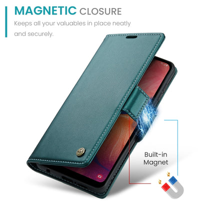 For Samsung Galaxy A40 CaseMe 023 Butterfly Buckle Litchi Texture RFID Anti-theft Leather Phone Case(Pearly Blue) - Galaxy Phone Cases by CaseMe | Online Shopping South Africa | PMC Jewellery | Buy Now Pay Later Mobicred