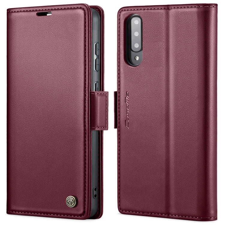 For Samsung Galaxy A70/A70s CaseMe 023 Butterfly Buckle Litchi Texture RFID Anti-theft Leather Phone Case(Wine Red) - Galaxy Phone Cases by CaseMe | Online Shopping South Africa | PMC Jewellery | Buy Now Pay Later Mobicred