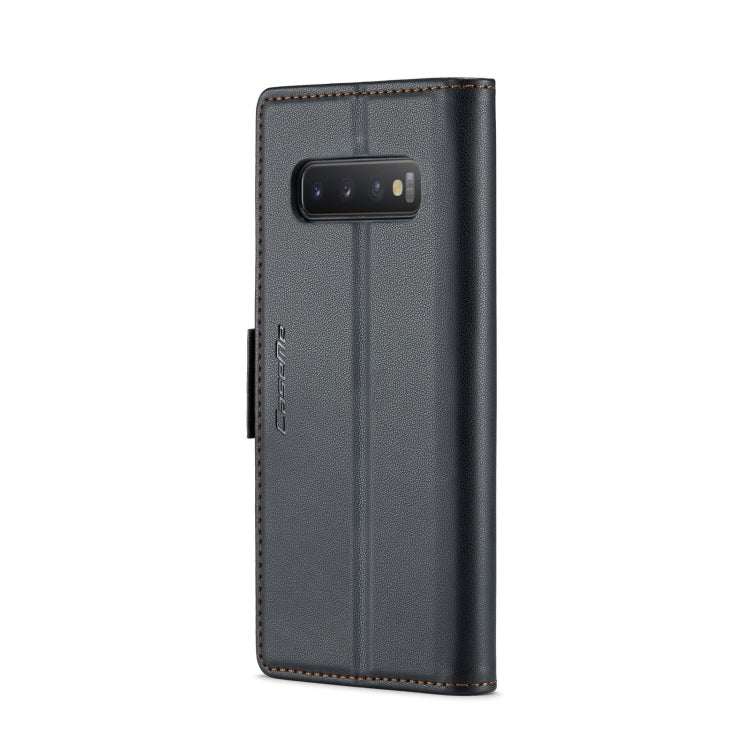 For Samsung Galaxy S10 CaseMe 023 Butterfly Buckle Litchi Texture RFID Anti-theft Leather Phone Case(Black) - Galaxy Phone Cases by CaseMe | Online Shopping South Africa | PMC Jewellery | Buy Now Pay Later Mobicred