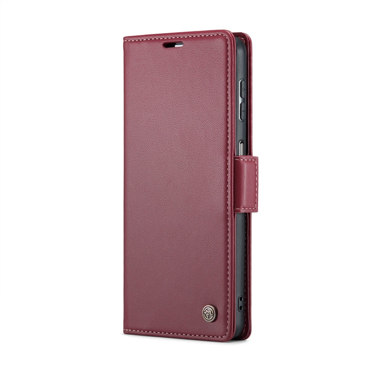 For Samsung Galaxy A25 5G CaseMe 023 Butterfly Buckle Litchi Texture RFID Anti-theft Leather Phone Case(Wine Red) - Galaxy Phone Cases by CaseMe | Online Shopping South Africa | PMC Jewellery | Buy Now Pay Later Mobicred