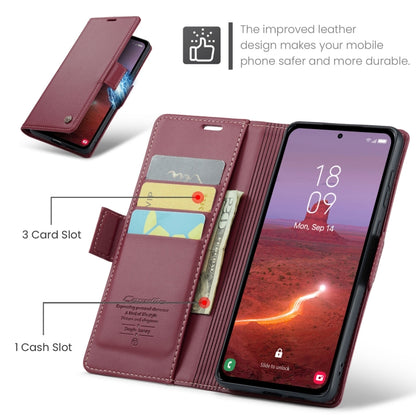 For Samsung Galaxy A55 CaseMe 023 Butterfly Buckle Litchi Texture RFID Anti-theft Leather Phone Case(Wine Red) - Galaxy Phone Cases by CaseMe | Online Shopping South Africa | PMC Jewellery | Buy Now Pay Later Mobicred