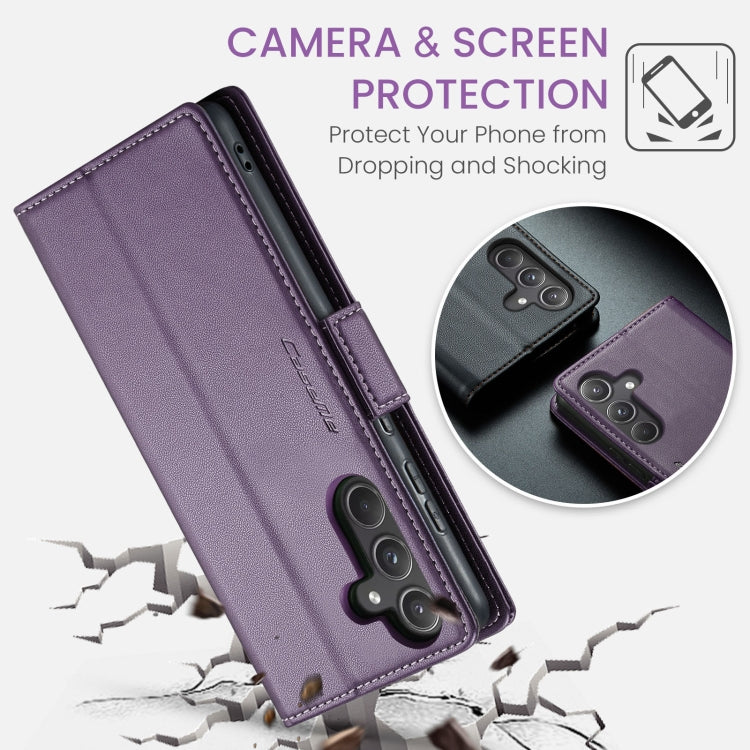 For Samsung Galaxy A55 CaseMe 023 Butterfly Buckle Litchi Texture RFID Anti-theft Leather Phone Case(Pearly Purple) - Galaxy Phone Cases by CaseMe | Online Shopping South Africa | PMC Jewellery | Buy Now Pay Later Mobicred