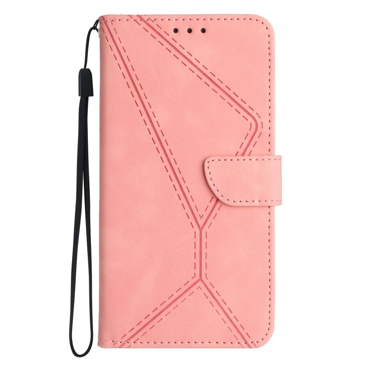 For vivo V27E 4G Global Stitching Embossed Leather Phone Case(Pink) - free shipping - PMC TechLife - Order now!