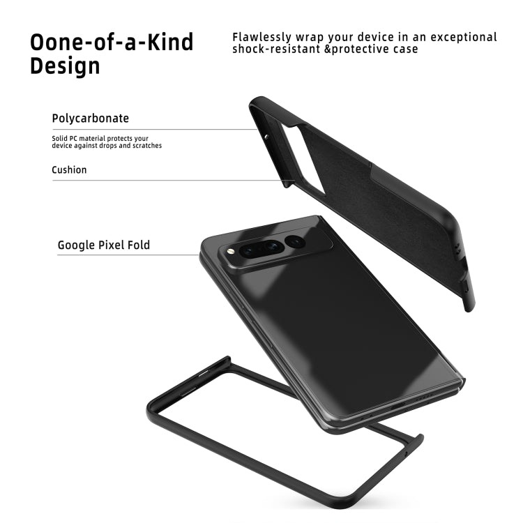 For Google Pixel Fold Litchi Texture Integrated Phone Case with Card Bag(Purple) - free shipping - PMC TechLife - Order now!