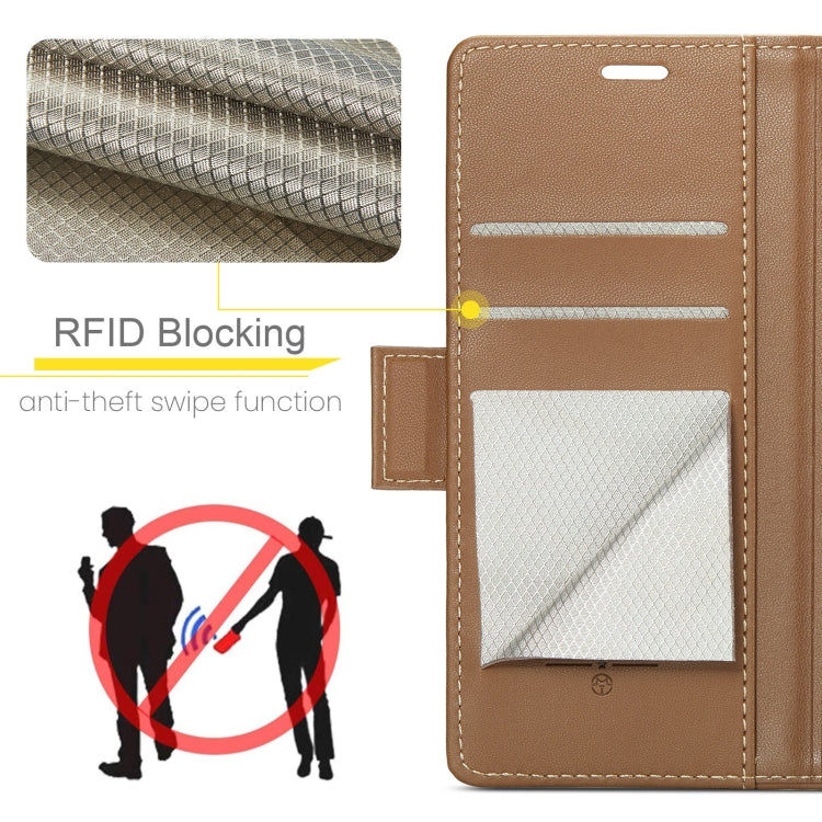 For Xiaomi 14 Pro CaseMe 023 Butterfly Buckle Litchi Texture RFID Anti-theft Leather Phone Case(Brown) - 14 Pro Cases by CaseMe | Online Shopping South Africa | PMC Jewellery | Buy Now Pay Later Mobicred