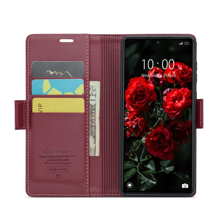 For Xiaomi Poco X6 5G CaseMe 023 Butterfly Buckle Litchi Texture RFID Anti-theft Leather Phone Case(Wine Red) - Xiaomi Cases by CaseMe | Online Shopping South Africa | PMC Jewellery | Buy Now Pay Later Mobicred