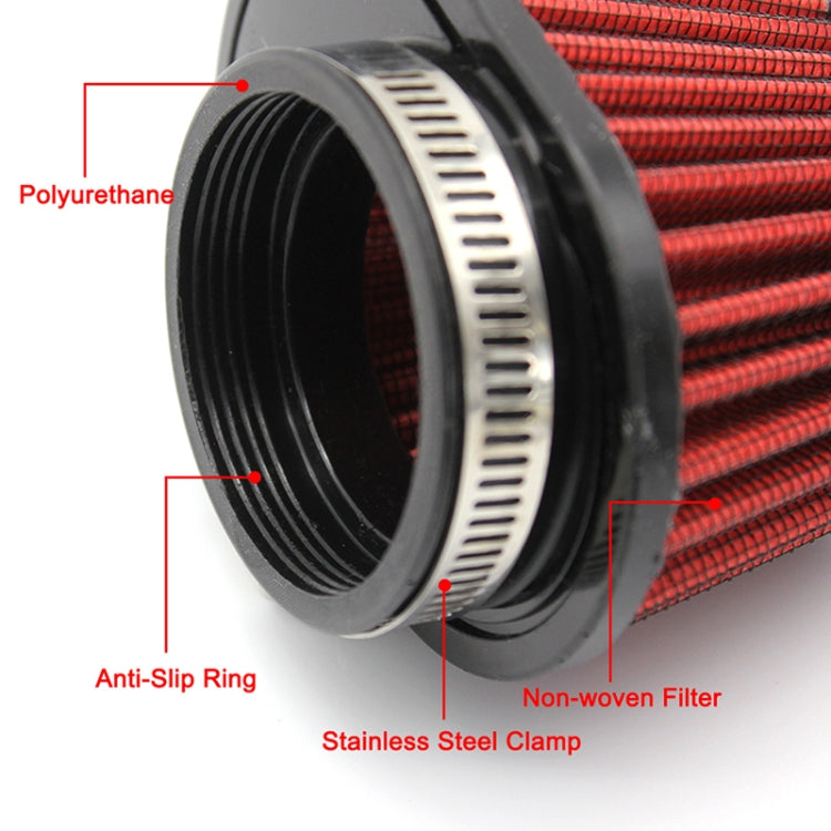 60mm XH-UN073 Mushroom Head Style Car Modified Air Filter Motorcycle Exhaust Filter(Black) - Air Intake System by PMC TechLife | Online Shopping South Africa | PMC TechLife