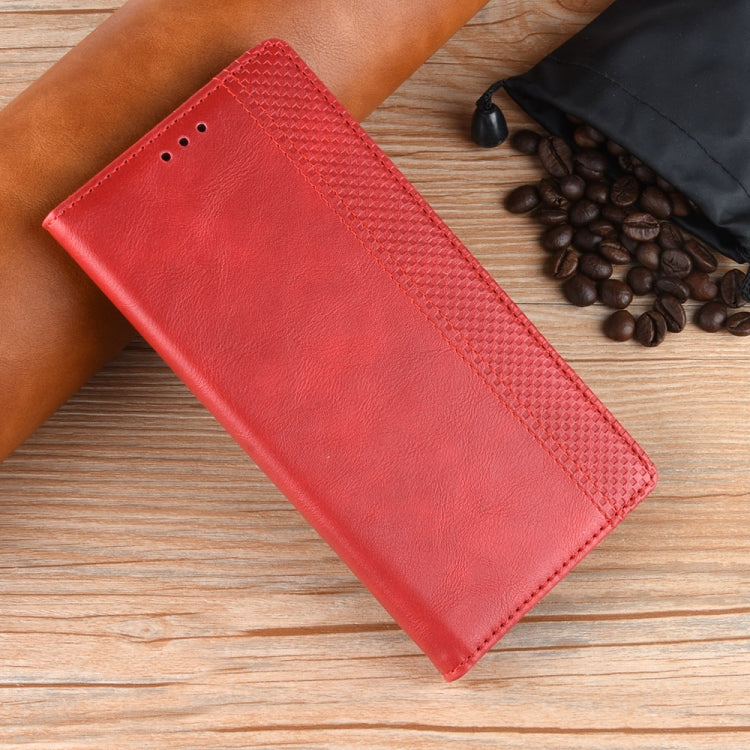 For Tecno Spark Go 2024 Magnetic Buckle Retro Texture Leather Phone Case(Red) - Tecno Cases by PMC Jewellery | Online Shopping South Africa | PMC Jewellery | Buy Now Pay Later Mobicred
