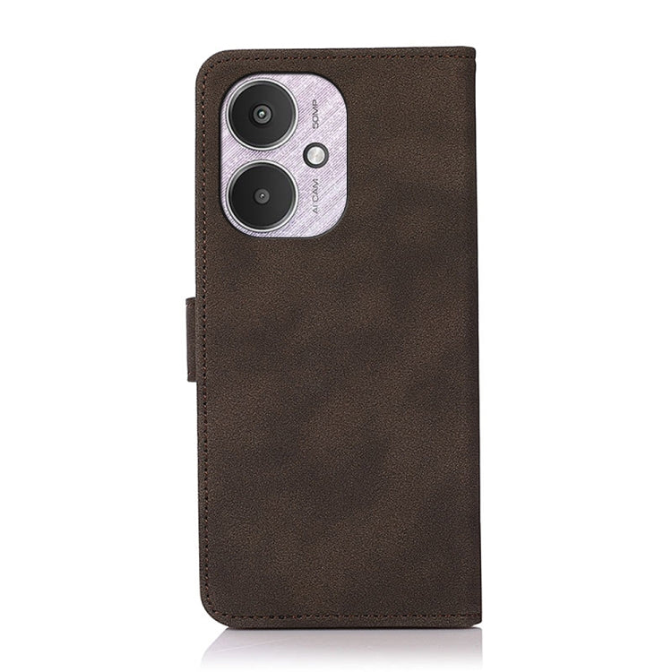 For Xiaomi Redmi 13C KHAZNEH Matte Texture Leather Phone Case(Brown) - 13C Cases by PMC Jewellery | Online Shopping South Africa | PMC Jewellery | Buy Now Pay Later Mobicred