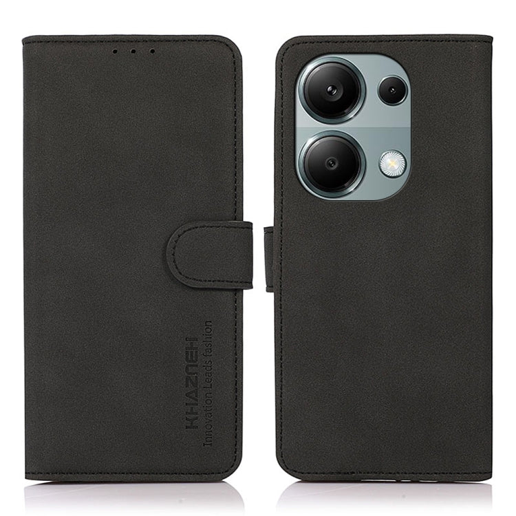 For Xiaomi Redmi Note 13 Pro 4G / POCO M6 Pro KHAZNEH Matte Texture Leather Phone Case(Black) - Note 13 Pro Cases by PMC TechLife | Online Shopping South Africa | PMC TechLife | Buy Now Pay Later Mobicred
