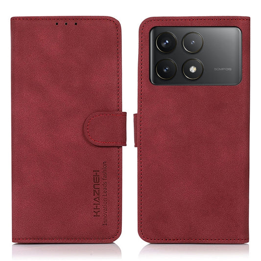 For Xiaomi Redmi K70 5G / K70 Pro 5G KHAZNEH Matte Texture Leather Phone Case(Red) - K70 Cases by PMC Jewellery | Online Shopping South Africa | PMC Jewellery | Buy Now Pay Later Mobicred