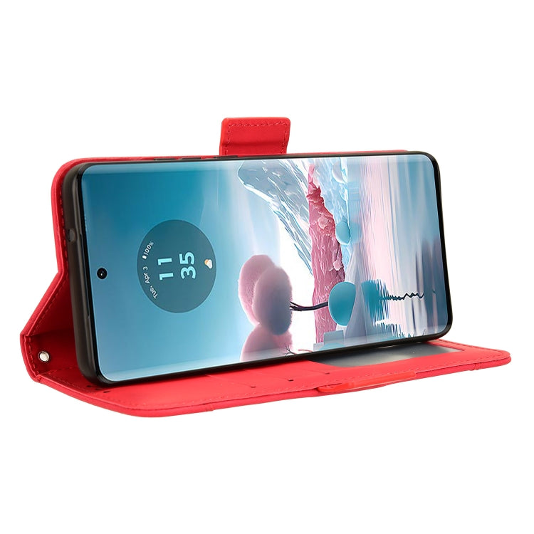 For Motorola Edge 40 Neo 5G Skin Feel Calf Texture Card Slots Leather Phone Case(Red) - Motorola Cases by PMC Jewellery | Online Shopping South Africa | PMC Jewellery | Buy Now Pay Later Mobicred