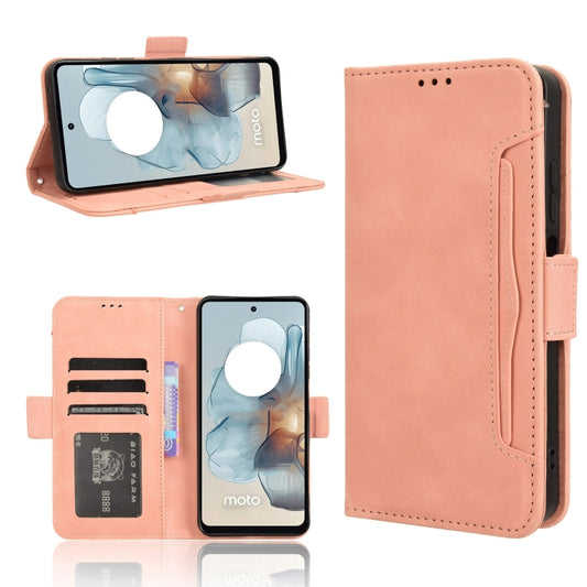 For Motorola Moto G Power 5G 2024 Skin Feel Calf Texture Card Slots Leather Phone Case(Pink) - Motorola Cases by PMC Jewellery | Online Shopping South Africa | PMC Jewellery | Buy Now Pay Later Mobicred