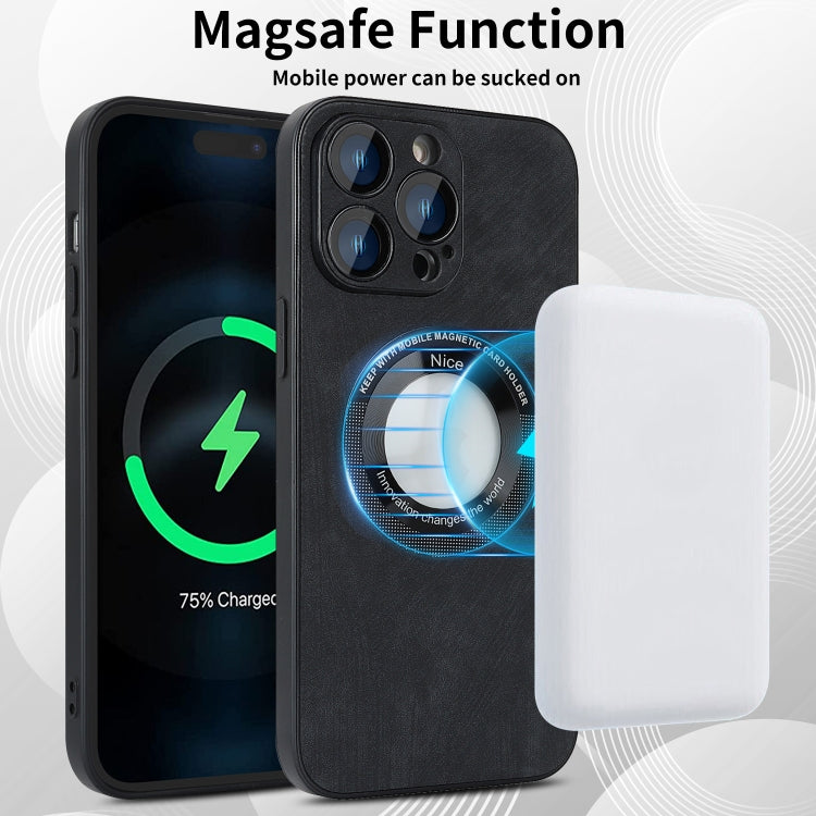 For iPhone 11 Pro Max Skin Feel Leather MagSafe Magnetic Phone Case(Black) - free shipping - PMC TechLife - Order now!