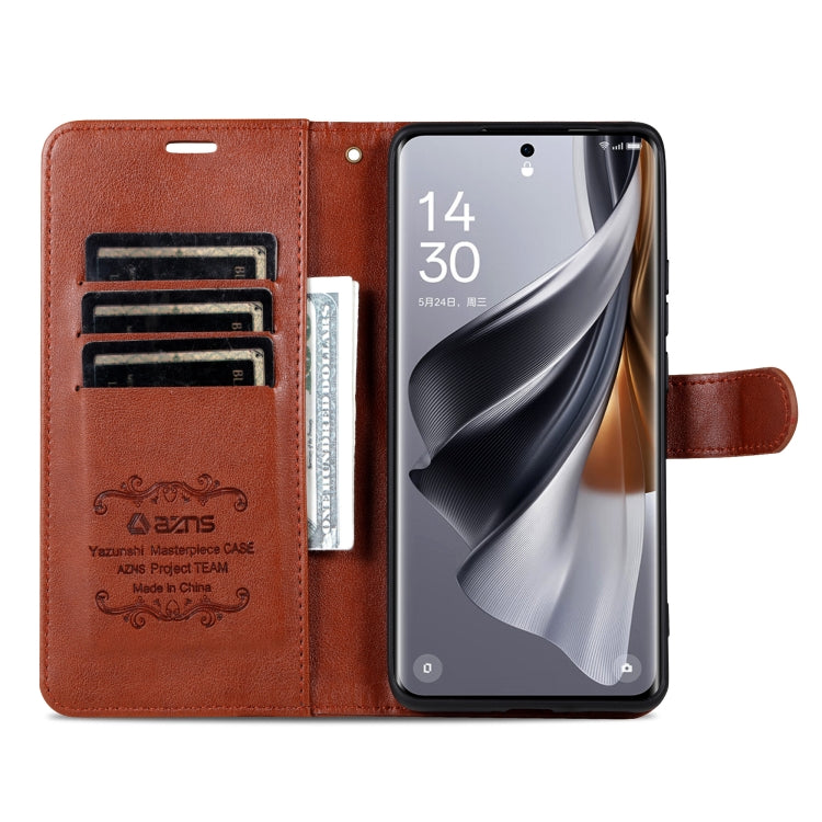 For vivo S18 AZNS Sheepskin Texture Flip Leather Phone Case(Brown) - vivo Cases by AZNS | Online Shopping South Africa | PMC Jewellery | Buy Now Pay Later Mobicred