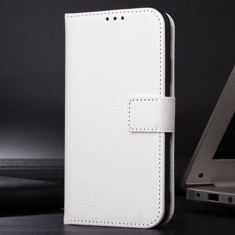 For Google Pixel 9 Pro Diamond Texture Leather Phone Case(White) - Google Cases by PMC TechLife | Online Shopping South Africa | PMC TechLife | Buy Now Pay Later Mobicred