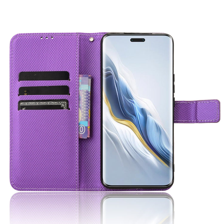 For Honor Magic6 Pro Diamond Texture Leather Phone Case(Purple) - Honor Cases by PMC Jewellery | Online Shopping South Africa | PMC Jewellery | Buy Now Pay Later Mobicred