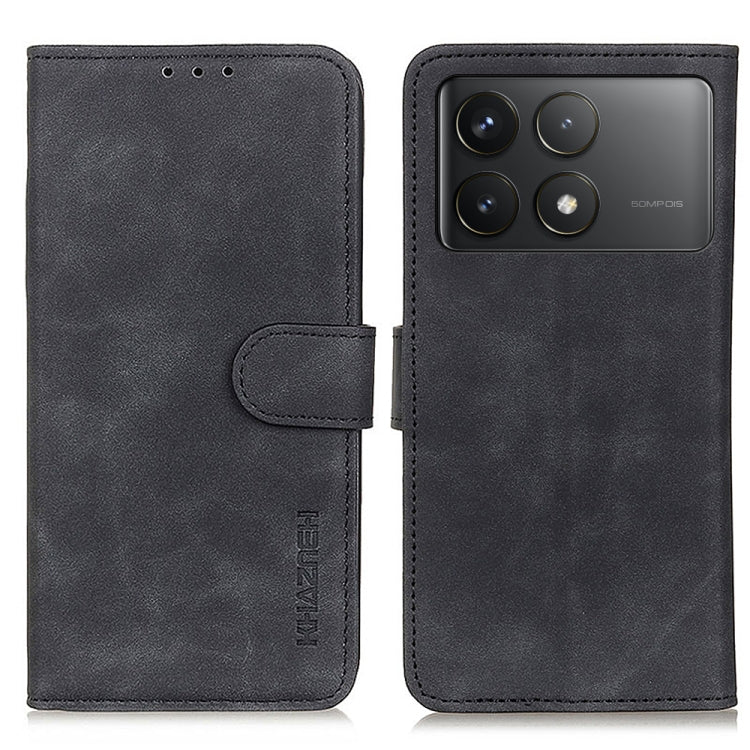 For Xiaomi Redmi K70 5G / K70 Pro 5G KHAZNEH Retro Texture Flip Leather Phone Case(Black) - K70 Cases by PMC Jewellery | Online Shopping South Africa | PMC Jewellery | Buy Now Pay Later Mobicred