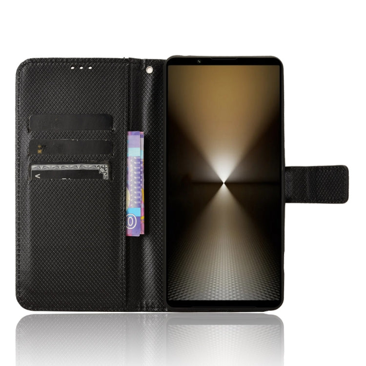 For Sony Xperia 1 VI 2024 Diamond Texture Leather Phone Case(Black) - free shipping - PMC Jewellery - Order now!