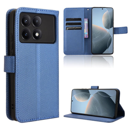 For Xiaomi Redmi K70 / K70 Pro Diamond Texture Leather Phone Case(Blue) - K70 Pro Cases by PMC Jewellery | Online Shopping South Africa | PMC Jewellery | Buy Now Pay Later Mobicred