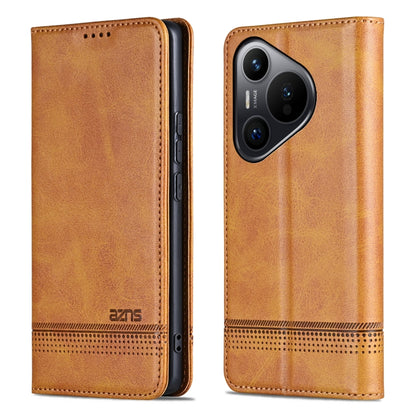 For Huawei Pura 70 AZNS Magnetic Calf Texture Flip Leather Phone Case(Light Brown) - Huawei Cases by AZNS | Online Shopping South Africa | PMC Jewellery | Buy Now Pay Later Mobicred