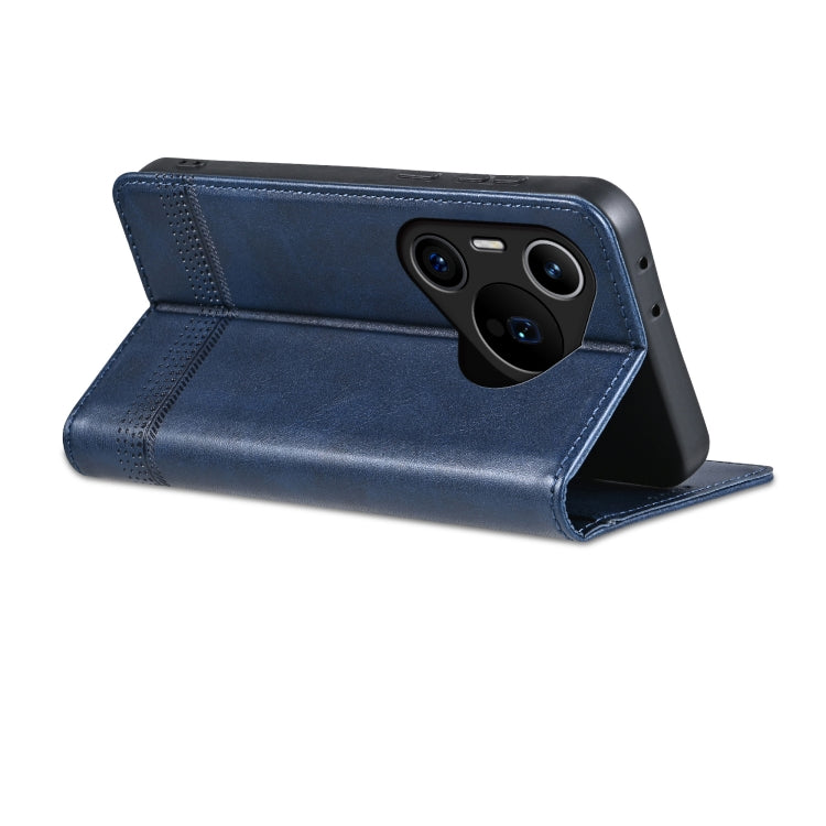 For Huawei Pura 70 Pro / 70 Pro+ Fine Hole AZNS Magnetic Calf Texture Flip Leather Phone Case(Dark Blue) - Huawei Cases by AZNS | Online Shopping South Africa | PMC Jewellery | Buy Now Pay Later Mobicred