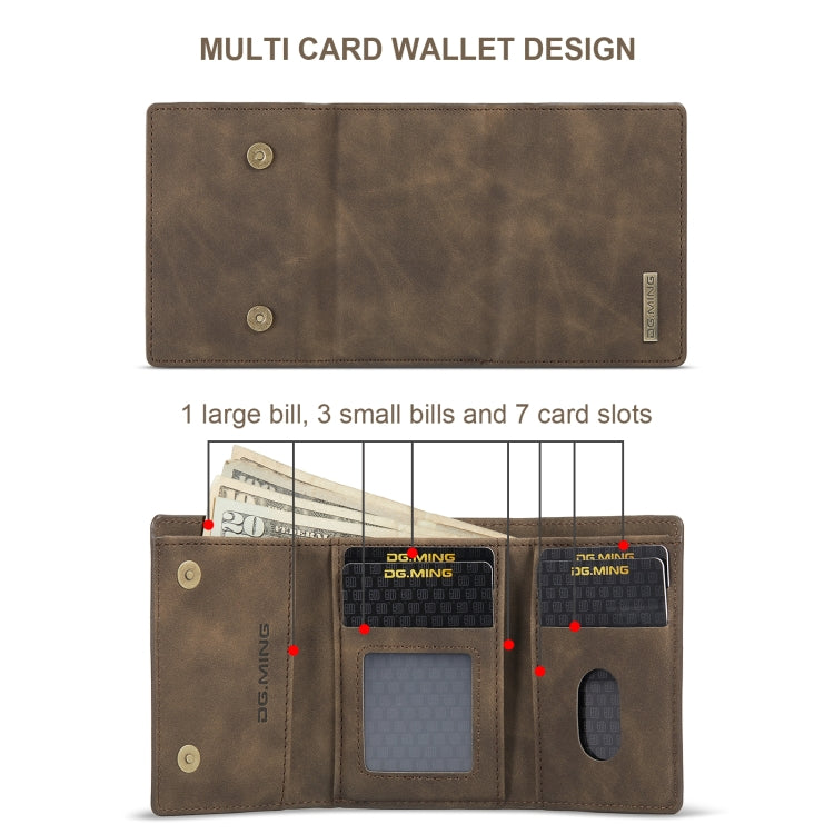 For Google Pixel 9 Pro XL DG.MING M1 Series 3-Fold Multi Card Wallet + Magnetic Phone Case(Coffee) - free shipping - PMC Jewellery - Order now!