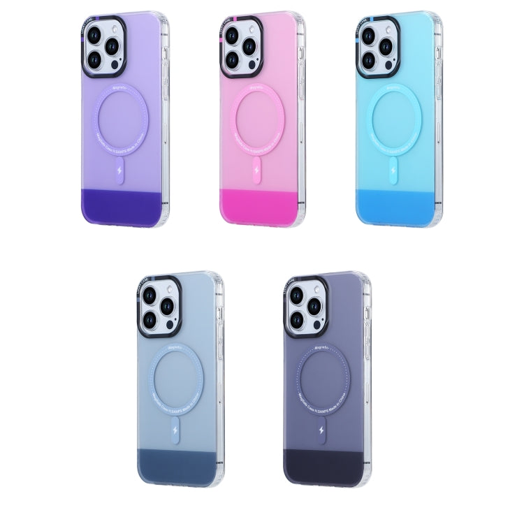 For iPhone 15 Pro Max PC + TPU IMD MagSafe Magnetic Phone Case(Purple) - iPhone 15 Pro Max Cases by PMC TechLife | Online Shopping South Africa | PMC TechLife