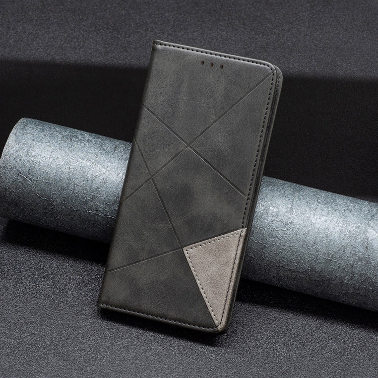 For Xiaomi Redmi Note 13 Rhombus Texture Magnetic Leather Phone Case(Black) - Xiaomi Cases by PMC TechLife | Online Shopping South Africa | PMC TechLife | Buy Now Pay Later Mobicred