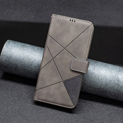 For Google Pixel 9 Pro Magnetic Buckle Rhombus Texture Leather Phone Case(Grey) - Google Cases by PMC Jewellery | Online Shopping South Africa | PMC Jewellery | Buy Now Pay Later Mobicred