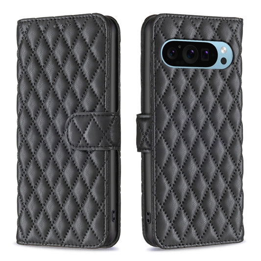 For Google Pixel 9 Pro Diamond Lattice Wallet Leather Flip Phone Case(Black) - Google Cases by PMC Jewellery | Online Shopping South Africa | PMC Jewellery | Buy Now Pay Later Mobicred