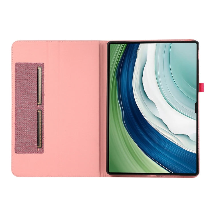 For Huawei MatePad Pro 13.2 Fabric Leather Tablet Case(Rose Red) - Huawei by PMC TechLife | Online Shopping South Africa | PMC TechLife | Buy Now Pay Later Mobicred